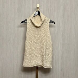 Anthropologie Pilcro Turtleneck Sweater Vest | Ivory | Women's L